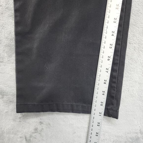 Dickies Pants Womens 11 Juniors Black Mid Rise Straight Leg Twill Office Preppy - Picture 10 of 12